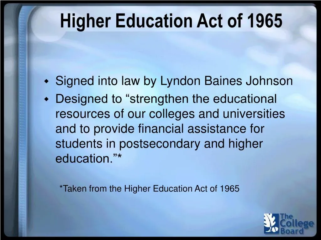 Higher Education Act